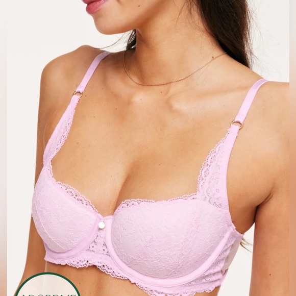 ADORE ME Bonnie contour pink lace bra - Picture 1 of 4